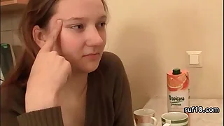 Teen in light enslavement