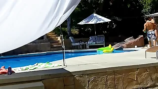 LEXI BLOOM Cute Teeny Girl Tied Up Bondage and Fucked Poolside and Get Facial