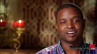 Amazing swingers smug outdoors