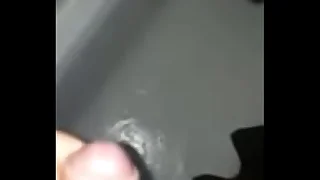Matt pissing in the shower