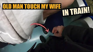 My Wife Let Doyenne Unknown Man to Strike her Pussy Lips Over her Spandex Leggings in Subway