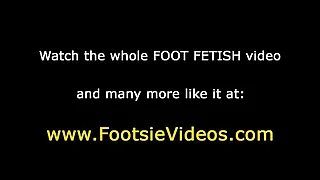 Footjob whore spunked