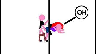stickman animation&colon; stuck forth the wall and fuck