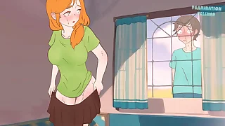 Steve spies on Alex taking off her skirt &lpar;he saw her unfurnished pussy&rpar; Minecraft Hentai Cartoon Parody &excl;