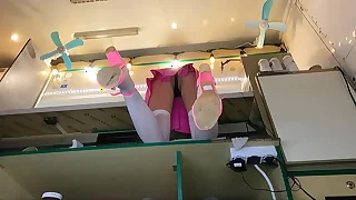 Super cute step daughter voyeur hidden camera upskirt at one's disposal make believe