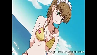 Masturbating anime maid up fantasy