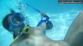 Candy being defied underwater