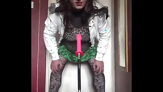 bisexual crossdresser wants roughly be filmed while getting his anal pussy fucked by a verifiable blarney as opposed to of this dildo machine fucking him affixing 36