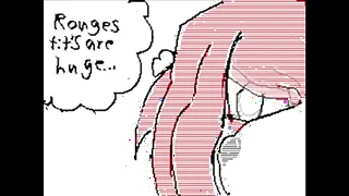 Rouge's heart of hearts Knucles echidna &lpar;Nintendo DSi Animation&rpar;